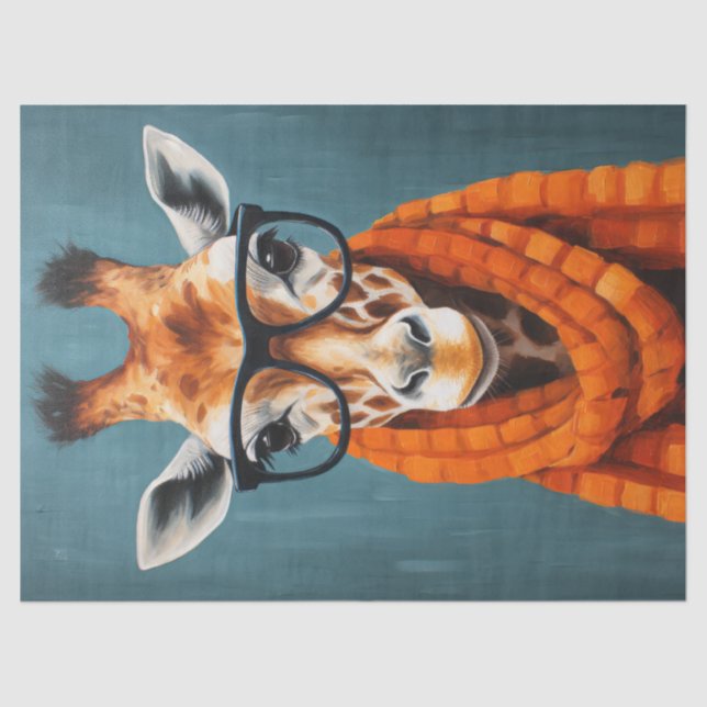 Fall Giraffe Fashionista Seidenpapier (Vorderseite)