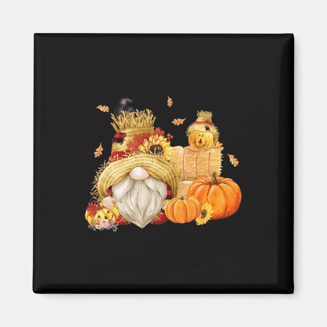 Fall Gnome Scarecrow Gnome Fall Halloween Thanksgi Magnet (Vorne)