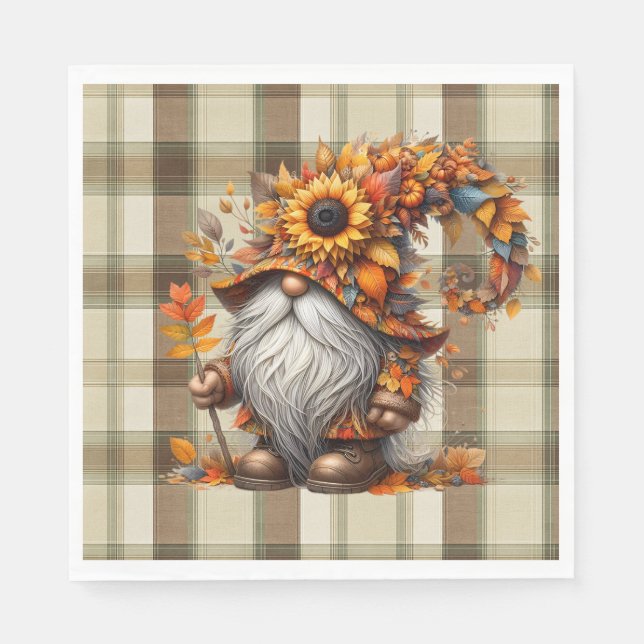 Fall Gnome  Serviette (Vorderseite)