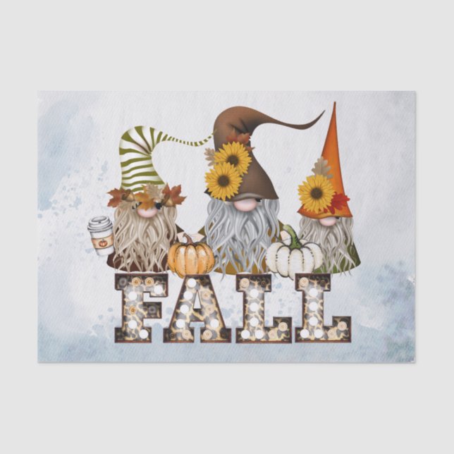Fall Gnomes Seidenpapier (Vorderseite)