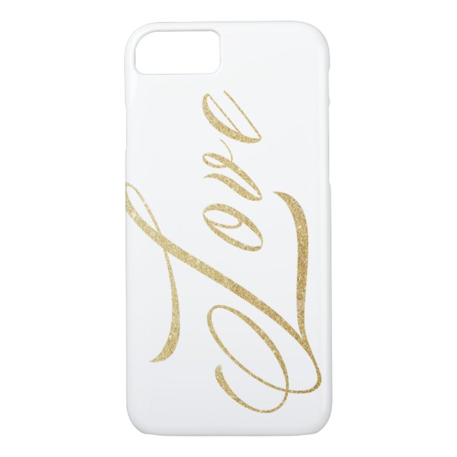 Fall Gold Sparkle Liebe iPhone 7 Case-Mate iPhone Hülle (Rückseite)