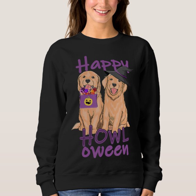 Fall Golden Retriever Lovers Halloween Sweatshirt (Vorderseite)