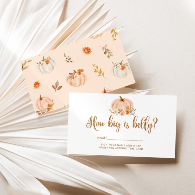 Fall Goldfolie Kürbis wie groß Mama Bauch Begleitkarte (Von Creator hochgeladen)