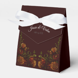 Fall Gothic Wedding Rustic Orange Maroon Geschenkschachtel
