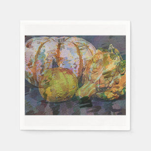 Fall Gourds und Pumpkin Digitale Kunst Serviette