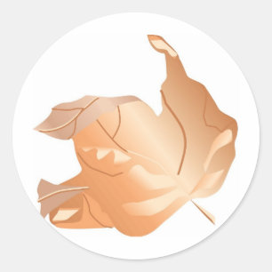 Fall Gradient Ahornleaf Runder Aufkleber