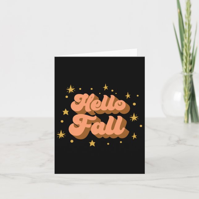 Fall Graphic T-Shirts - Hello Fall Karte (Vorderseite)