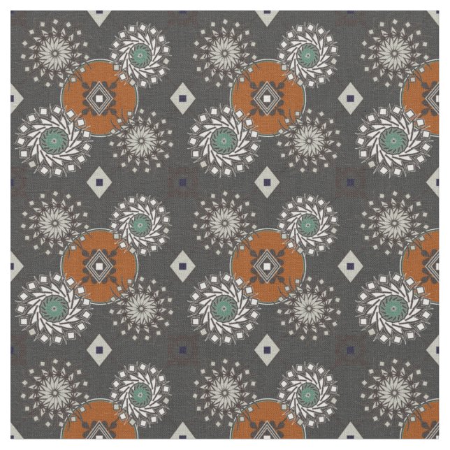 Fall Grau und Rust Brown Muster Stoff (Nahaufnahme)
