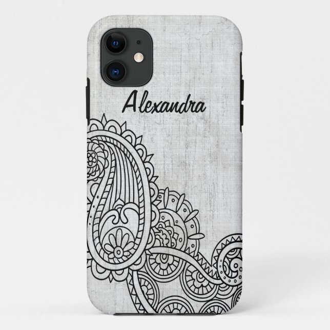 Fall Graue Mehndi Motif BT iPhone 5 Case-Mate iPhone Hülle (Rückseite)