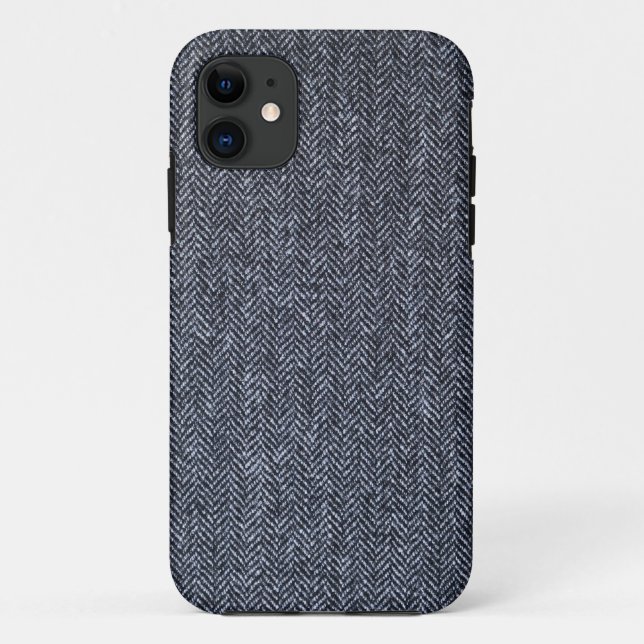 Fall: Graue Tweed Fabric Case-Mate iPhone Hülle (Rückseite)