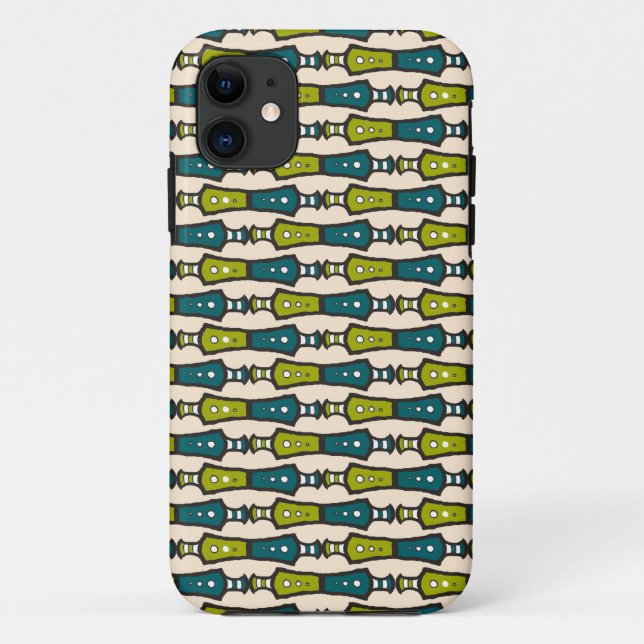 Fall Green Aquamarin Black Cream Tribal iPhone 5/5 Case-Mate iPhone Hülle (Rückseite)