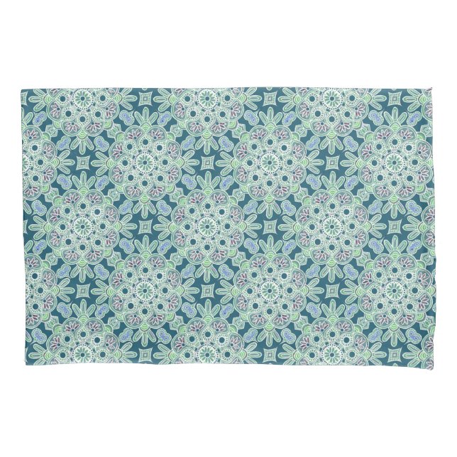 Fall Green Medallions Pillow Kissenbezug (Vorderseite)