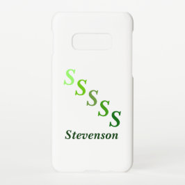 Fall - grüne Buchstaben und Name Samsung Galaxy S10E Hülle
