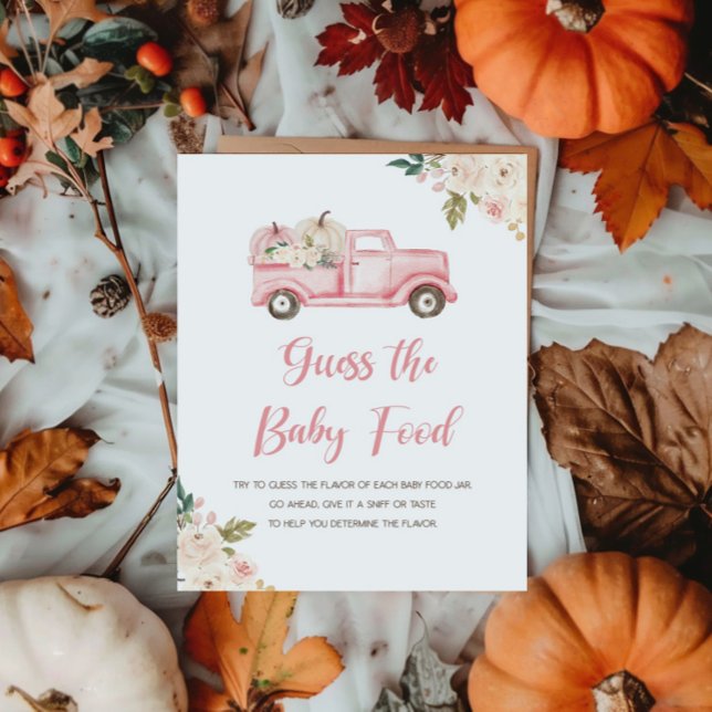 Fall Guess The Baby Food Dusche Spielplakat Poster (Von Creator hochgeladen)