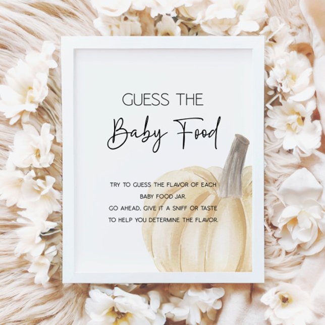 Fall Guess The Baby Food Dusche Spielplakat Poster (Von Creator hochgeladen)