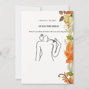 Fall Guess the Brautkleid Brautparty Card Einladung