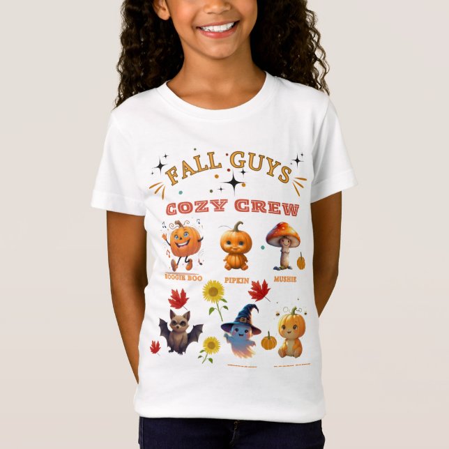 "Fall Guys Cozy Crew" Kids Autumn T-Shirt  (Vorderseite)