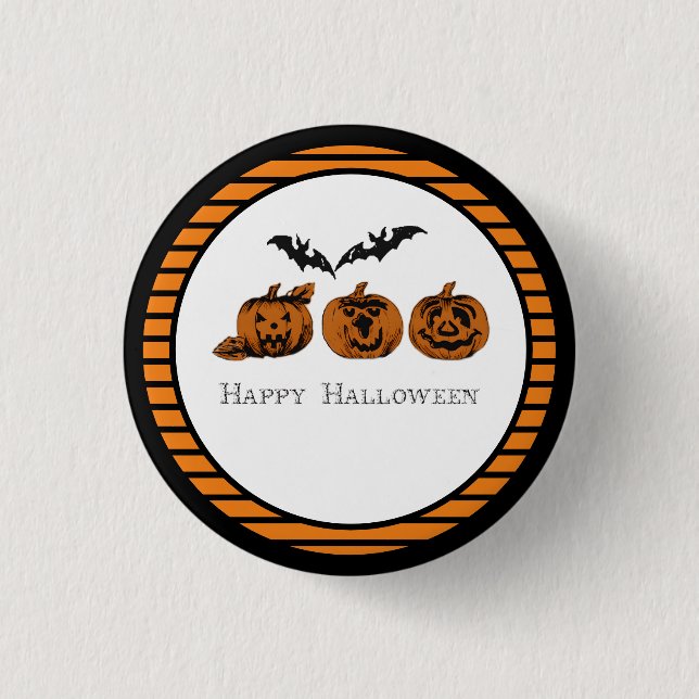 Fall/Halloween/Kürbis Button (Vorderseite)