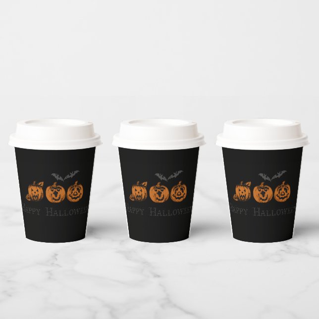 Fall-/Halloween-/Kürbispapier-Cups Pappbecher (Multi)