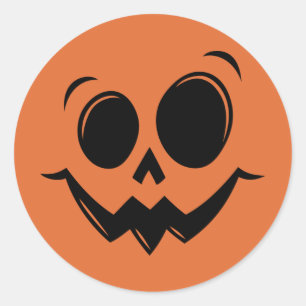 Fall Halloween Pumpkin Runder Aufkleber