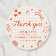 Fall Hand Drawn A Little Cutie Pie 1st Birthday