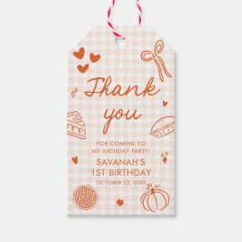 Fall Hand Drawn A Little Cutie Pie 1st Birthday Geschenkanhänger