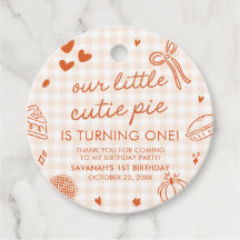 Fall Hand Drawn A Little Cutie Pie 1st Birthday