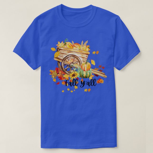 Fall Happy Fall Hello Pumpkin Saison Halloween ein T-Shirt (Design vorne)
