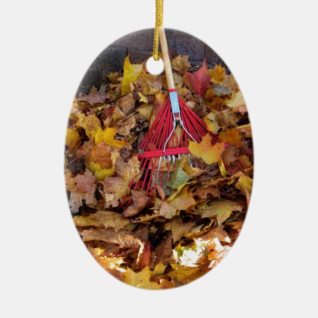 Fall - Harken der Blatt-Ernte, Fotografie Keramikornament (Vorne)
