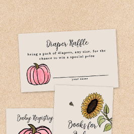 Fall Harvest Baby Dusche Windelwanne Umschließung  Begleitkarte