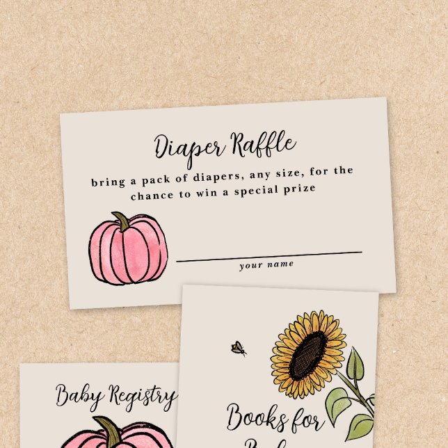 Fall Harvest Baby Dusche Windelwanne Umschließung  Begleitkarte (Von Creator hochgeladen)