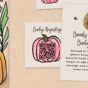 Fall Harvest Baby Shower Registry Begleitkarte