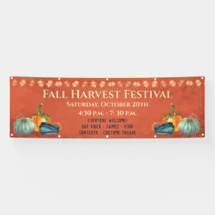 Fall Harvest Festival Event Pumpkin Banner