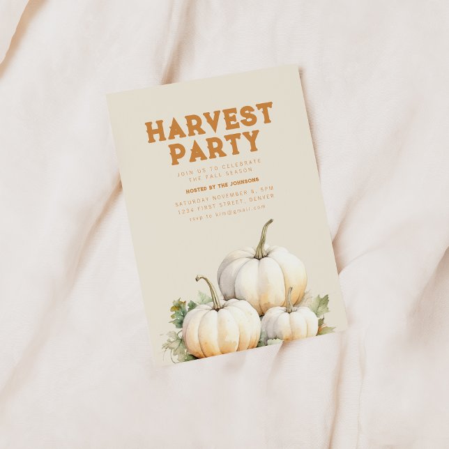 Fall Harvest Party Einladung mit Pumpkins (Von Creator hochgeladen)