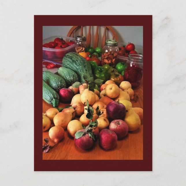 Fall Harvest Post Card Feiertagspostkarte (Vorderseite)