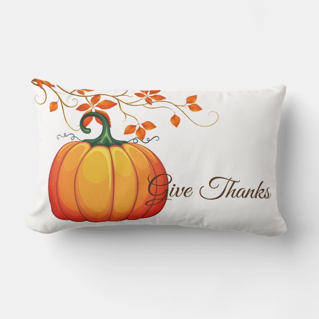 Fall Harvest Pumpkin-Keuchkissen Lendenkissen (Vorderseite)