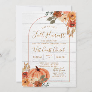 Fall Harvest Pumpkin Party Fest Picnic Einladung