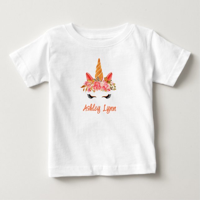 Fall Harvest Pumpkin Unicorn Baby T-shirt (Vorderseite)