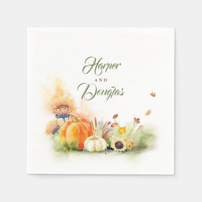 Fall Harvest Rustic Serviette (Vorderseite)