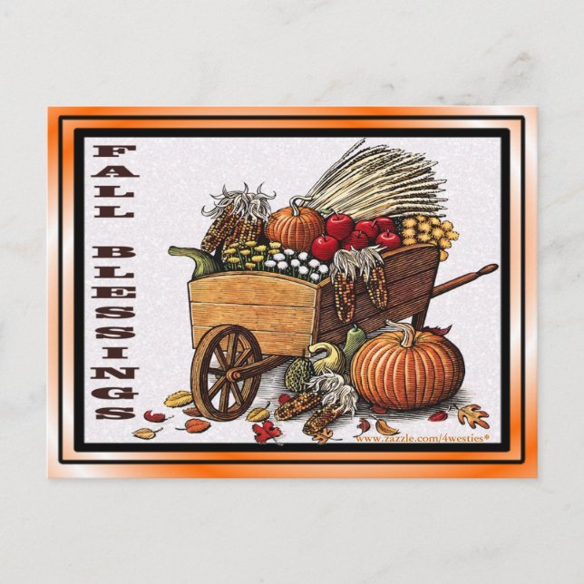 Fall Harvest Sessings Postkarte (Vorderseite)