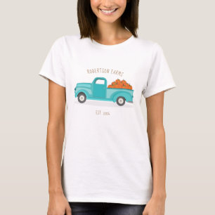 Fall Harvest Vintag Blue Truck T-Shirt