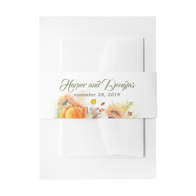 Fall Harvest Wedding Einladungsbanderole (Vorderseite Beispiel)