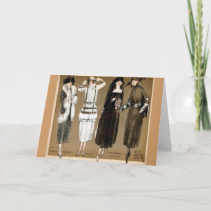 Fall Hautecouture-Zwanzigerjahre Illustration Karte