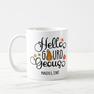 Fall Hello Gourd Pumpkin Kaffeetasse