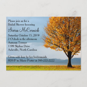 Fall-Herbst-Ahorn-Baum-Brautparty Einladung