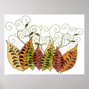 Fall-Herbst verlässt Plakat