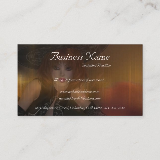 Fall Hexe Design 1 Visitenkarten Visitenkarte (Vorderseite)