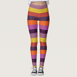 Fall/Hexe gestreift Leggings