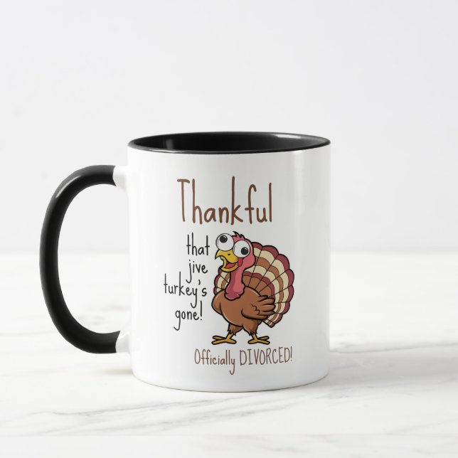 Fall Holiday Funny Scheidung Tasse (Links)