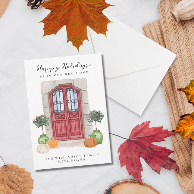 Fall Holiday Moving Zuhause Änderung der Adresse Ankündigung (Von Creator hochgeladen)